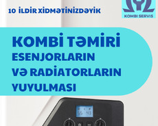 Kombi təmiri, kombi və radiatorların yuyulması