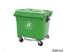 Zibil qabi 660 ltr pedalli və tekerlj