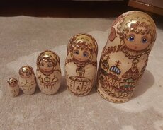 Rus Matryoşka dekorativ dəsti – 5 ədəd