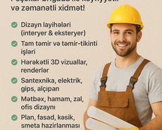 Təmir tikinti dizayn xidmətləri