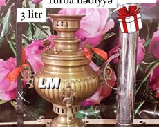 Sovet dövrünün Qədimi od samovarı 3 Lt