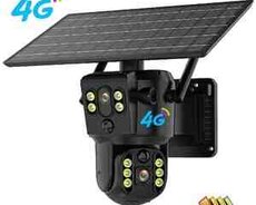 4G Sim kartlı Solar 360 FHD kamera 8MP, 4K+64GB