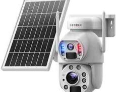 4G sim kartlı solar 360 FHD kamera 8MP, 4K+64GB