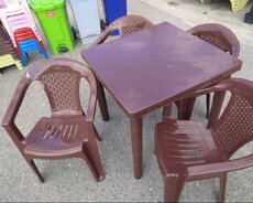 Stolstul masa kreslo qabaqstol masa stolstul dest 80x80