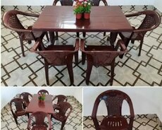 Stolstul 6 neferlik dest Masa kreslo qabaqstol oturacaq stol