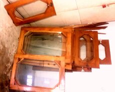 Palıd ağacından taxta pəncərə layları