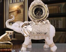 Stolüstü saat fil farfir