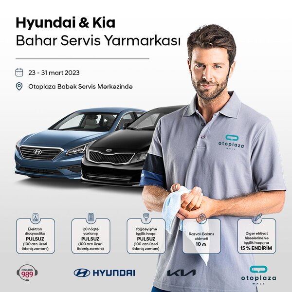 Hyundai və ya KİA avtomobili sahibisinizsə bu fürsəti qaçırmayın - YALNIZ 1 HƏFTƏ OLACAQ