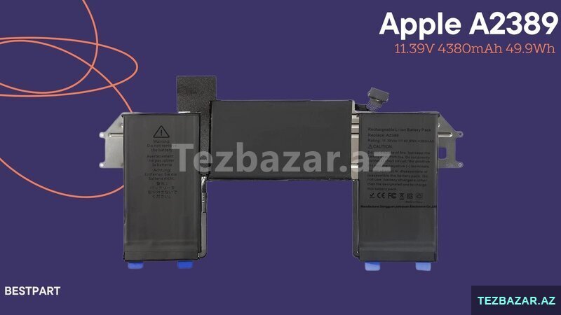 Apple Macbook A2389/a2337 batareya Apple Macbook A2389/a2337 batareya