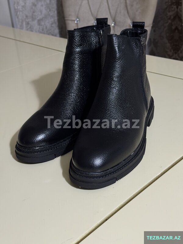 Dəri qara botinka Dəri qara botinka